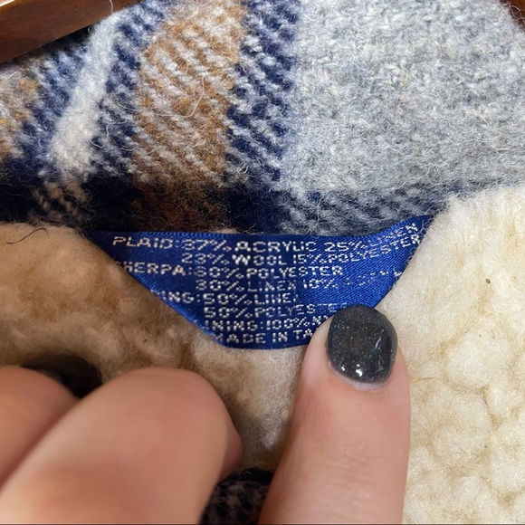 Vtg Northern Summit Mens Wool Blend Sherpa Lined Plaid Jacket Large 42/44 - Picture 4 of 7